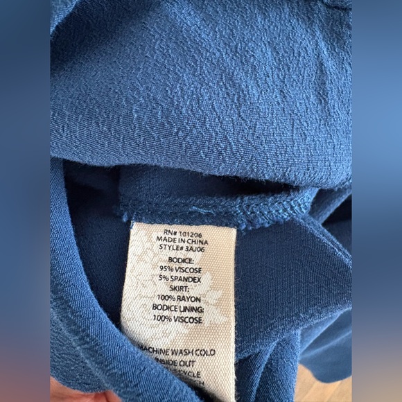 Soft Surroundings Sleeveless Color Block Ribbed Maxi Dress Blue Petite Large - Picture 6 of 8